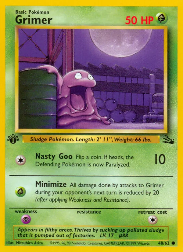 1999 Fossil Grimer Common #48/62 Common card image