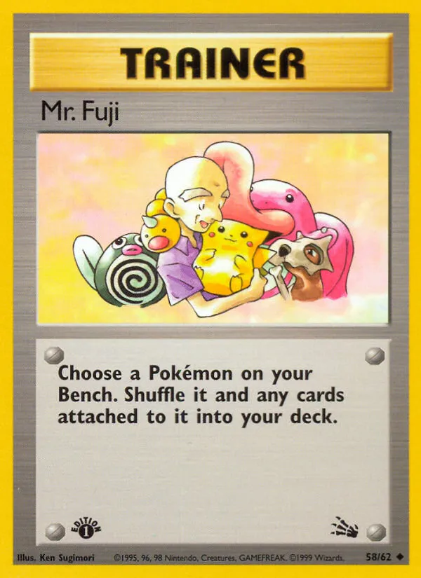 1999 Fossil Mr. Fuji #58/62 Uncommon card image
