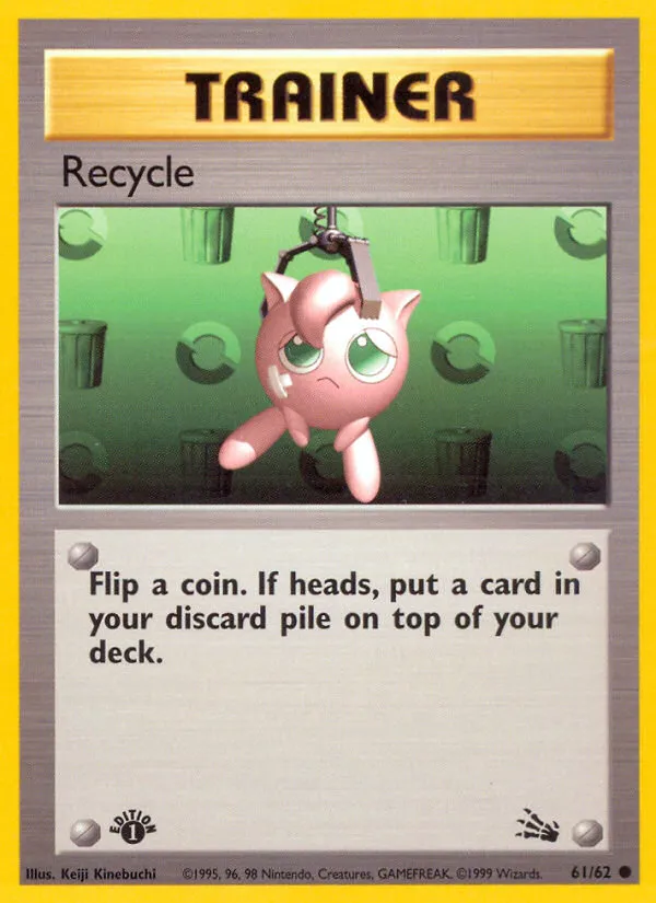1999 Fossil Recycle Common #61/62 Common card image