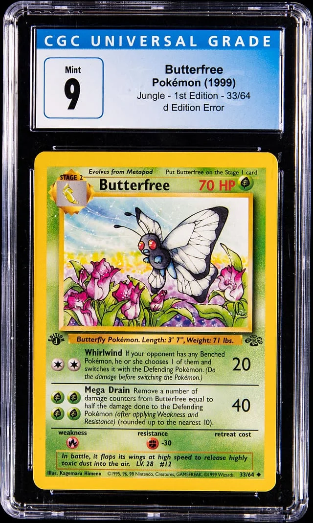 1999 Jungle Butterfree 1st Edition #22 card image