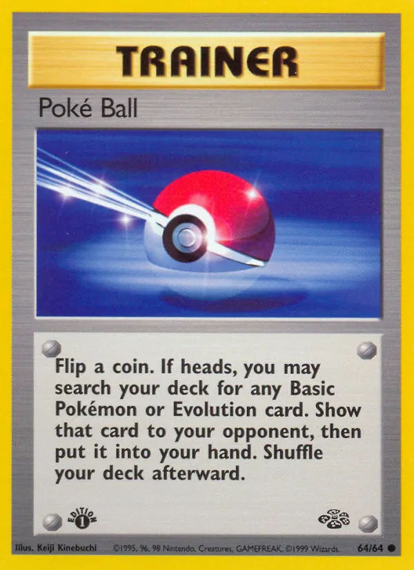 1999 Jungle Poké Ball #64/64 Common card image