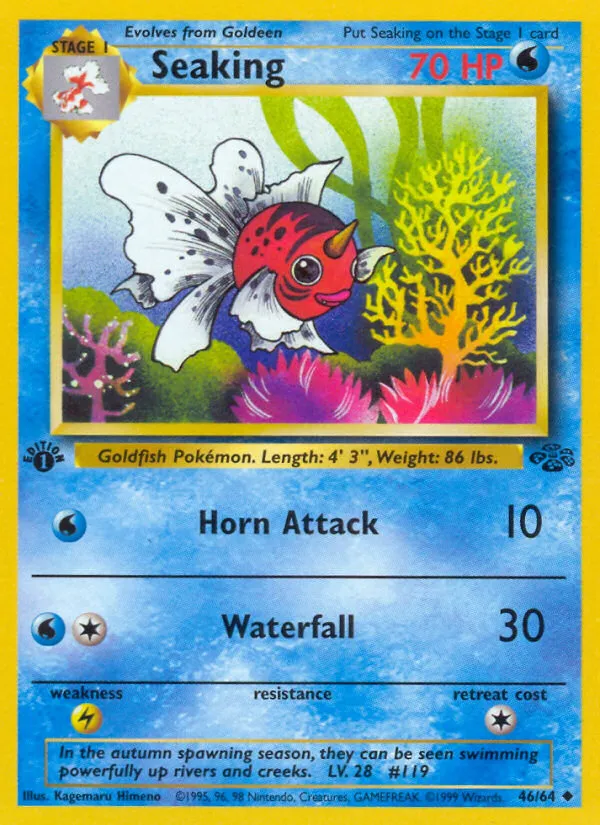 1999 Jungle Seaking Uncommon #46/64 Uncommon card image