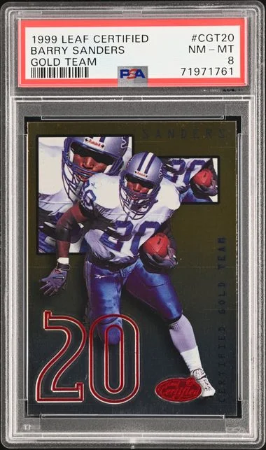 1999 Leaf Certified Barry Sanders Gold Team #CGT20 card image