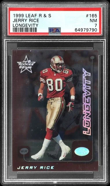1999 Leaf Jerry Rice R & S Longevity #165 card image
