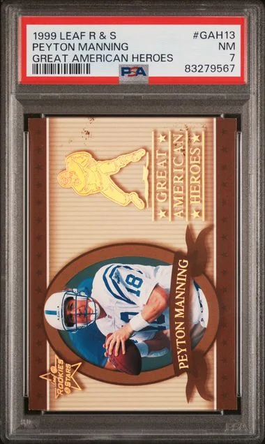 1999 Leaf Peyton Manning R & S Great American Heroes #GAH13 card image