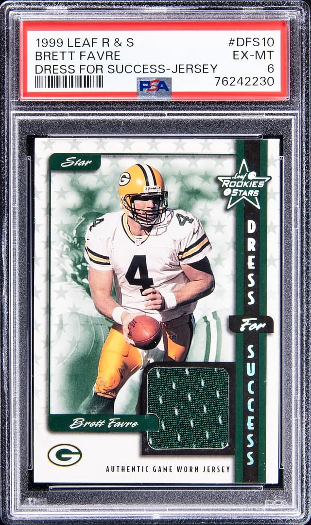 1999 Leaf Rookies & Stars Brett Favre Dress for Success Jersey #DFS10 card image