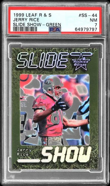 1999 Leaf Rookies & Stars Jerry Rice Slide Show Green #SS-44 card image
