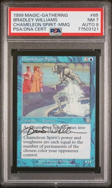 1999 Magic The Gathering Mercadian Masques Chameleon Spirit #65 card image