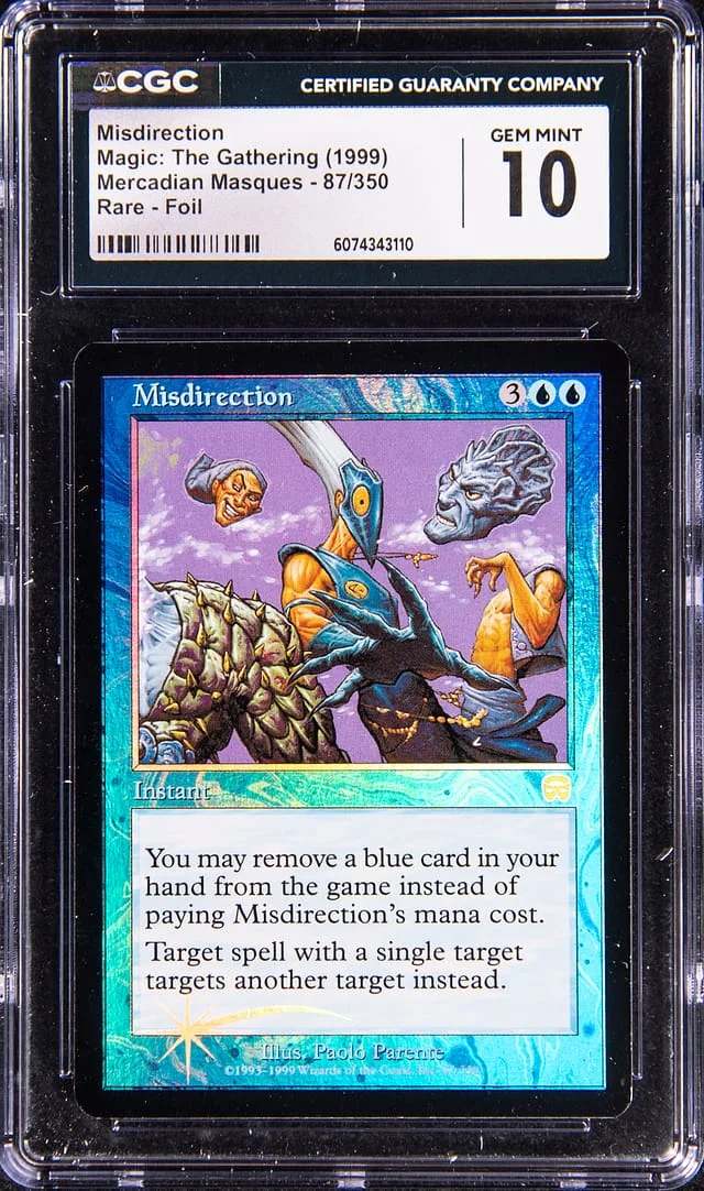 1999 Magic: The Gathering Rare Foil Mercadian Masques Misdirection #87 card image