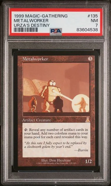 1999 Magic The Gathering Urza's Destiny Metalworker #135 card image