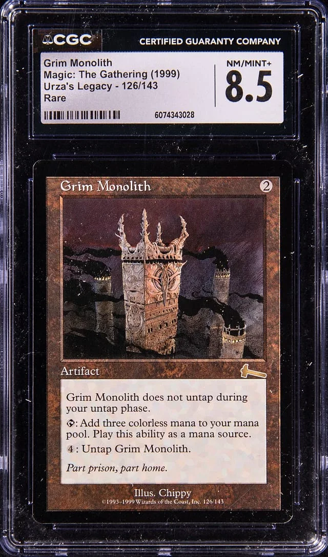 1999 Magic: The Gathering Urza's Legacy Rare Grim Monolith #126 card image