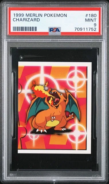 1999 Merlin Pokemon Charizard #180 card image