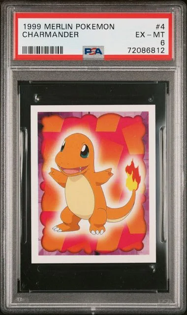 1999 Merlin Pokemon Charmander #4 card image