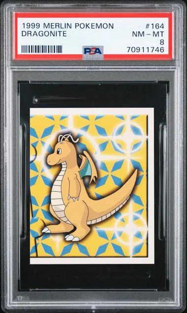 1999 Merlin Pokemon Dragonite #164 card image