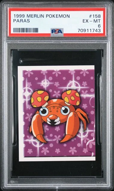 1999 Merlin Pokemon Paras #158 card image
