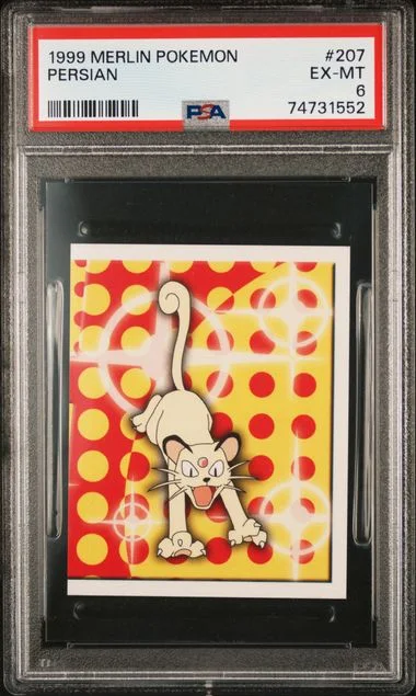 1999 Merlin Pokemon Persian #207 card image