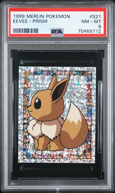 1999 Merlin Pokemon Prism Eevee #S21 card image
