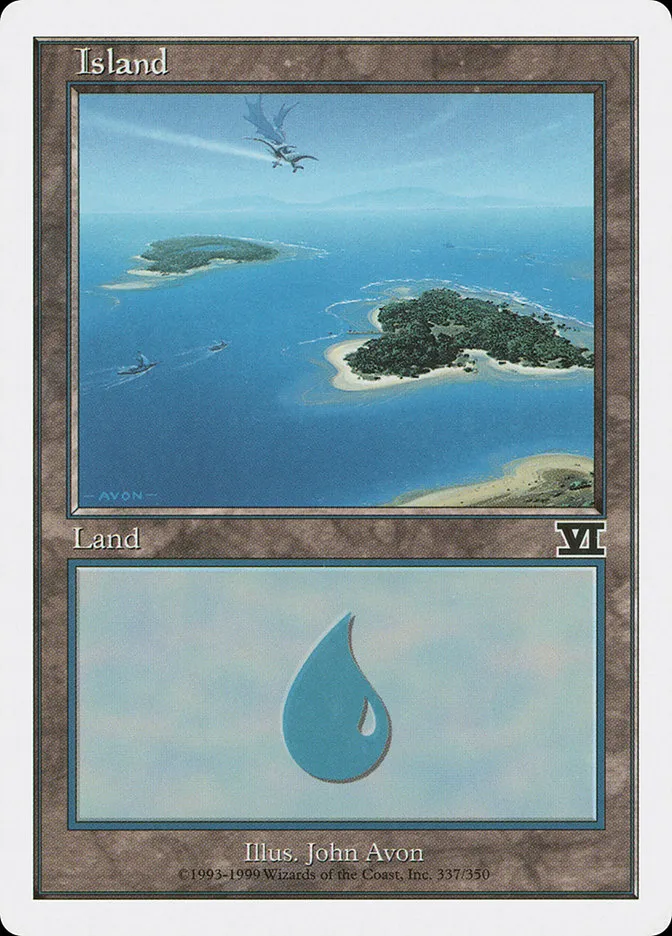 1999 Classic Sixth Edition Island common #337 common card image