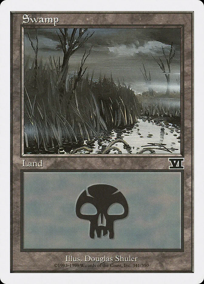 1999 Classic Sixth Edition Swamp #341 common card image