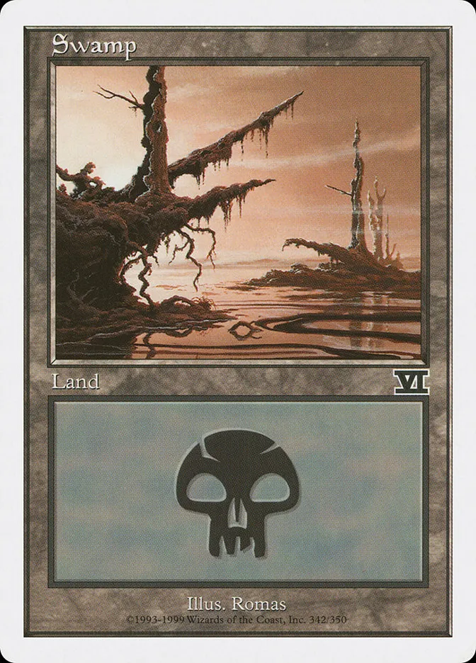 1999 Classic Sixth Edition Swamp common #342 common card image