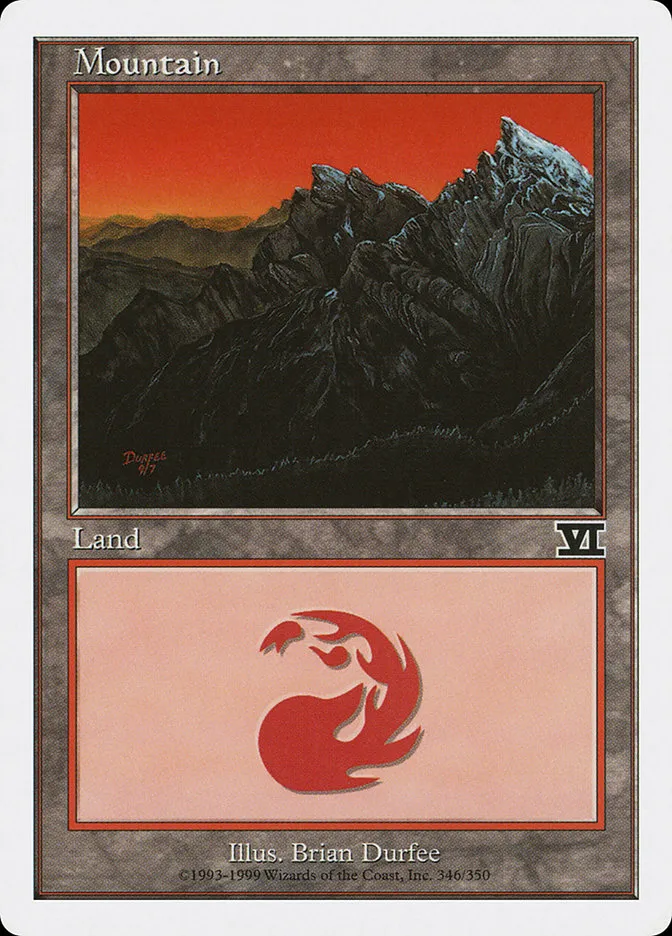 1999 Classic Sixth Edition Mountain common #346 common card image