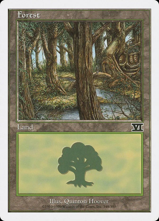 1999 Classic Sixth Edition Forest common #348 common card image