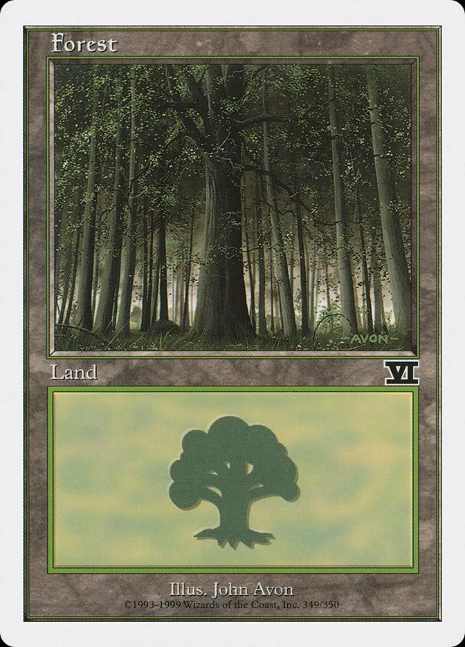 1999 Classic Sixth Edition Forest common #349 common card image