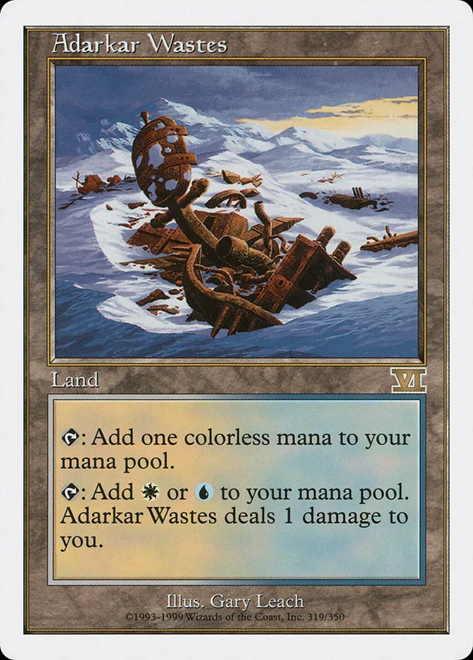 1999 Classic Sixth Edition Adarkar Wastes rare #319 rare card image