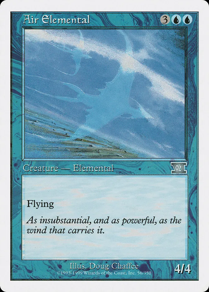 1999 Classic Sixth Edition Air Elemental uncommon #56 uncommon card image