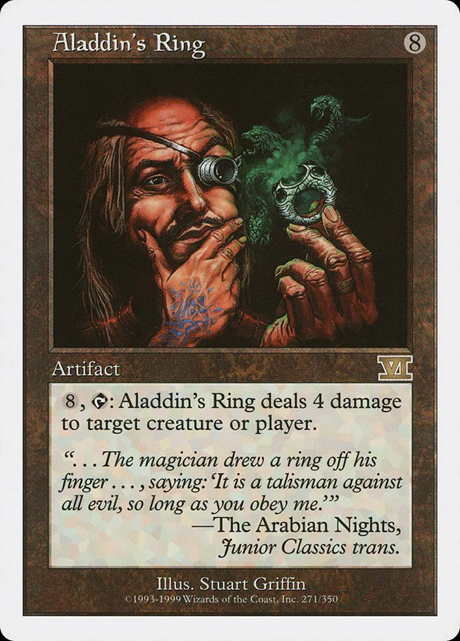 1999 Classic Sixth Edition Aladdin's Ring rare #271 rare card image
