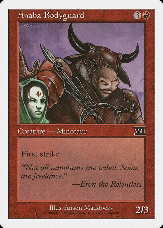 1999 Classic Sixth Edition Anaba Bodyguard #164 common card image