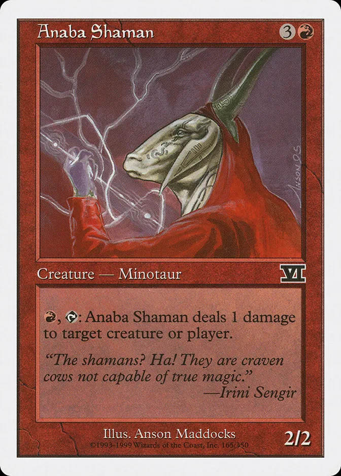 1999 Classic Sixth Edition Anaba Shaman common #165 common card image