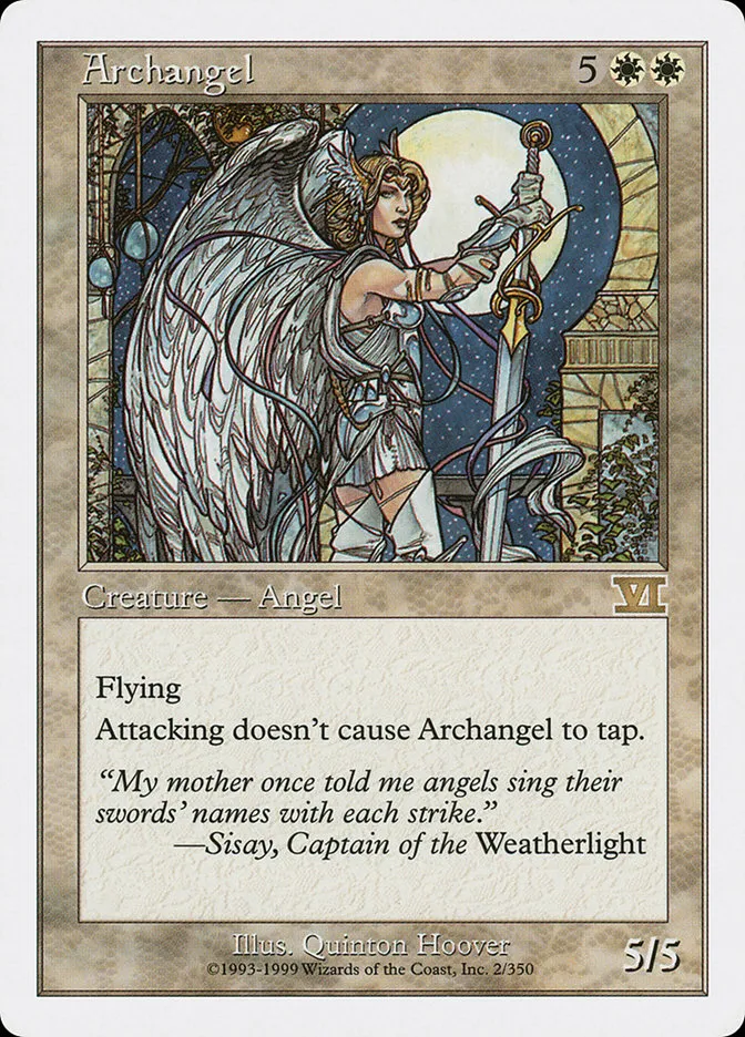 1999 Classic Sixth Edition Archangel rare #2 rare card image