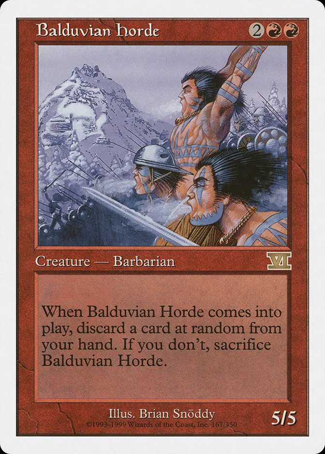 1999 Classic Sixth Edition Balduvian Horde #167 rare card image