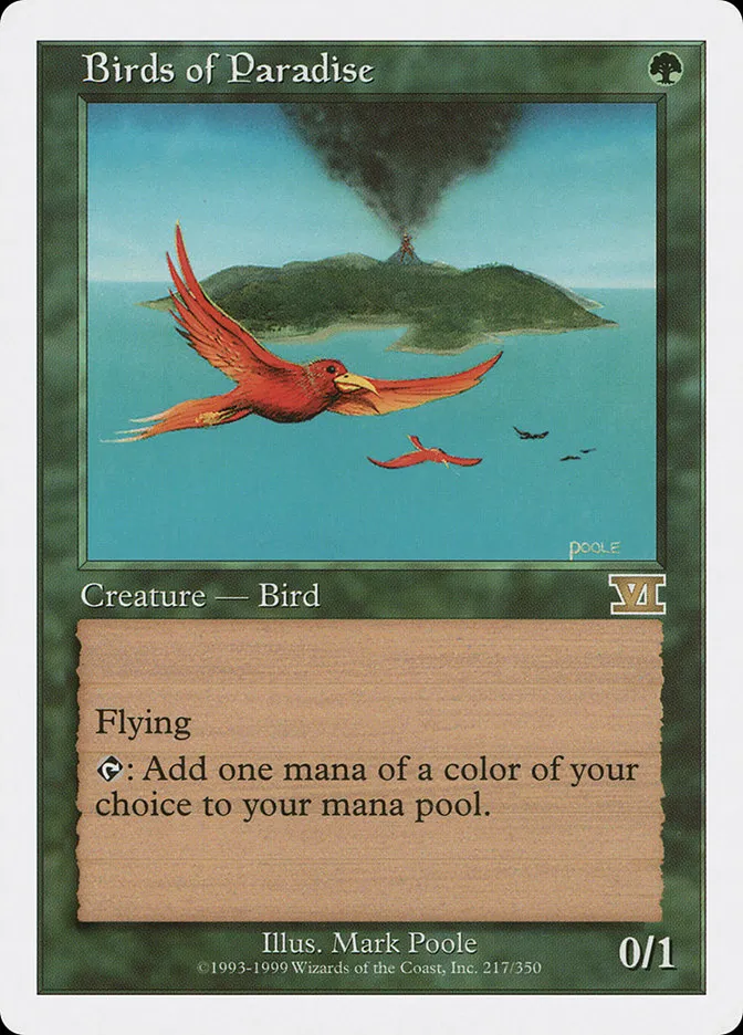 1999 Classic Sixth Edition Birds of Paradise #217 rare card image