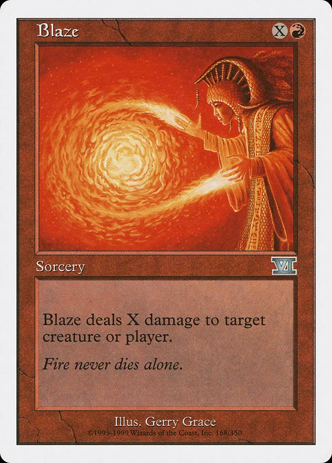 1999 Classic Sixth Edition Blaze uncommon #168 uncommon card image