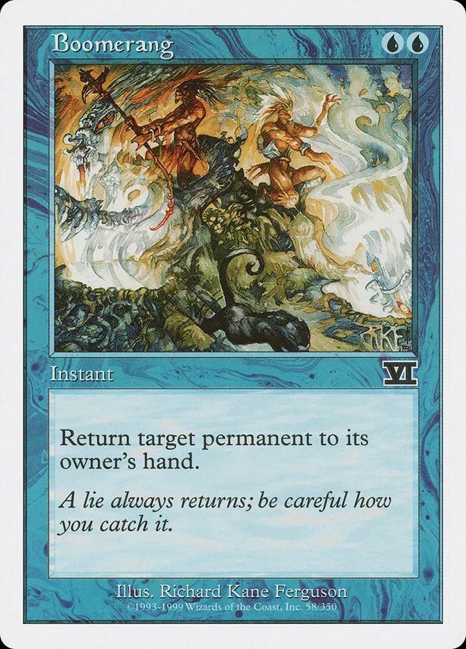 1999 Classic Sixth Edition Boomerang common #58 common card image