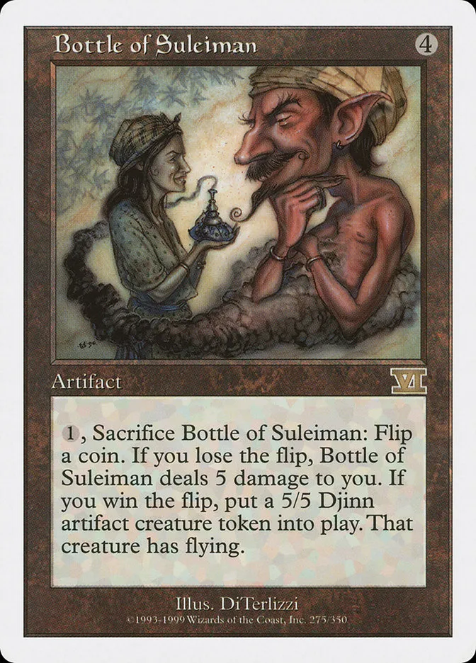 1999 Classic Sixth Edition Bottle of Suleiman #275 rare card image