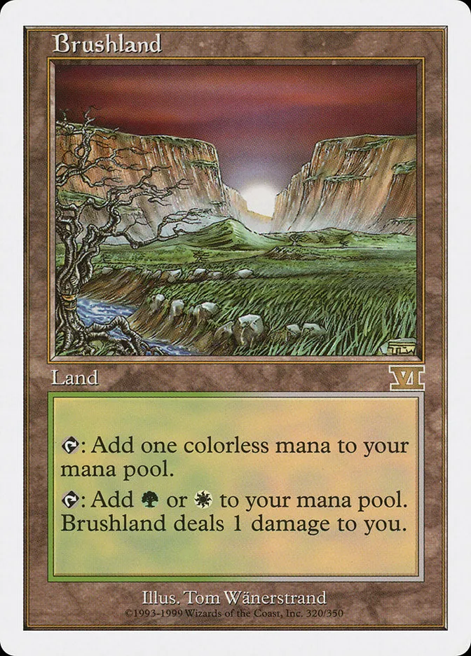 1999 Classic Sixth Edition Brushland #320 rare card image