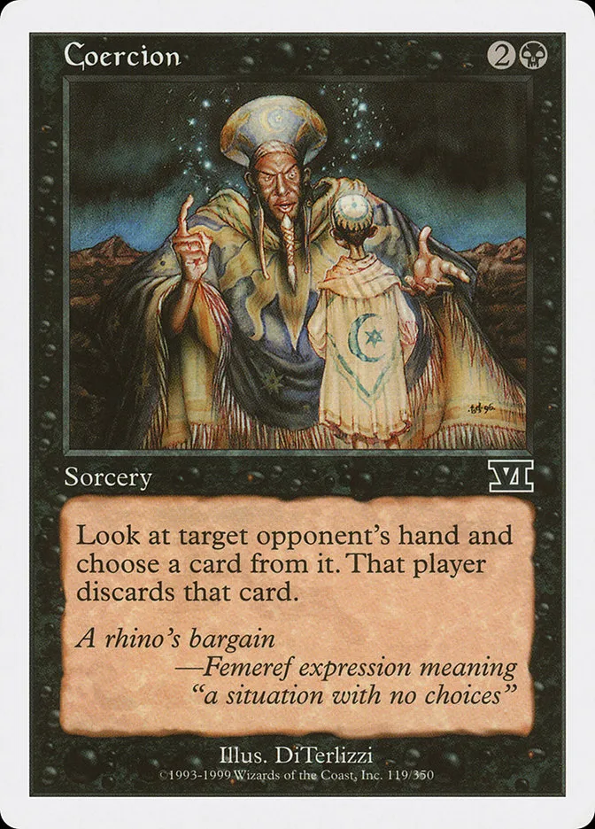 1999 Classic Sixth Edition Coercion common #119 common card image