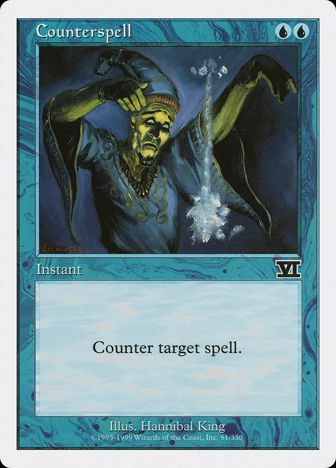 1999 Classic Sixth Edition Counterspell common #61 common card image