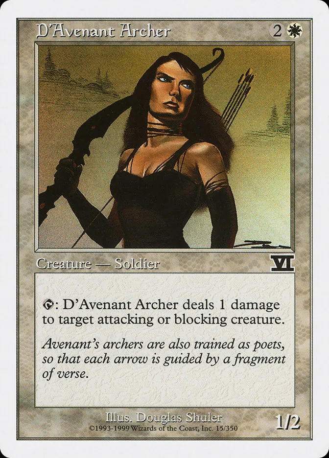1999 Classic Sixth Edition D'Avenant Archer common #15 common card image