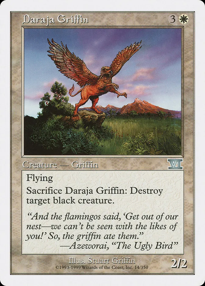 1999 Classic Sixth Edition Daraja Griffin uncommon #14 uncommon card image