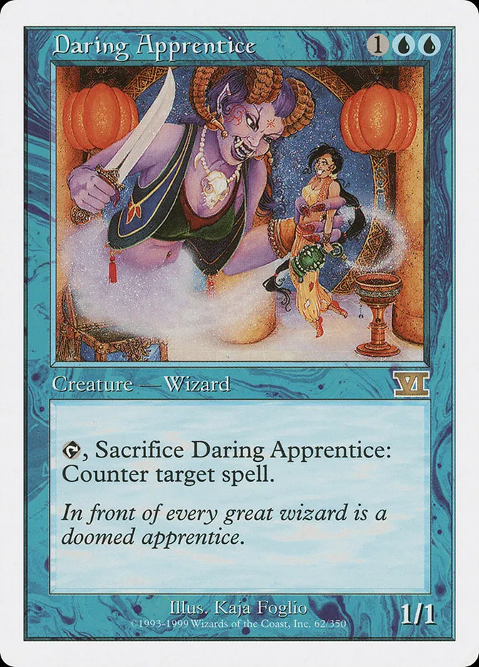 1999 Classic Sixth Edition Daring Apprentice rare #62 rare card image