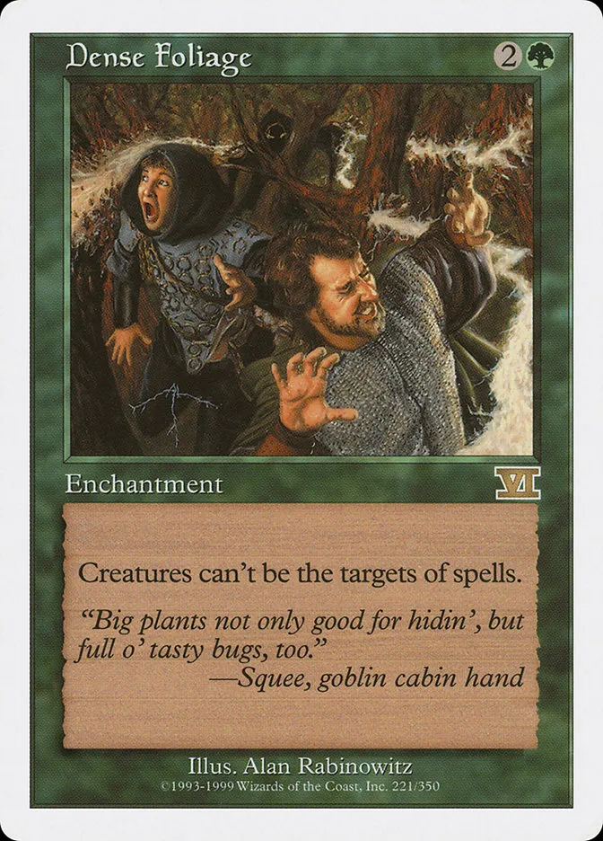 1999 Classic Sixth Edition Dense Foliage rare #221 rare card image