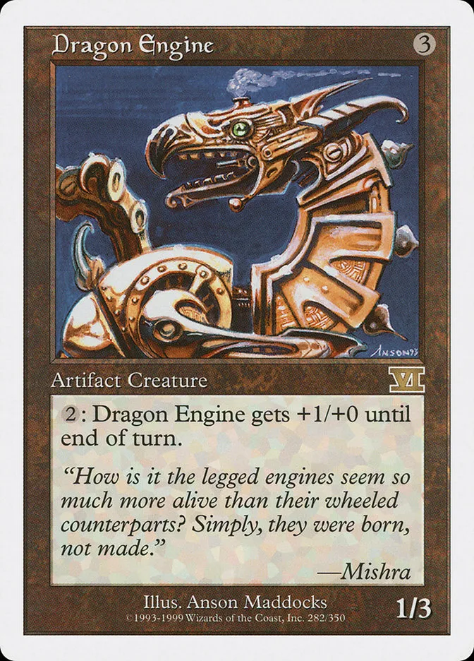 1999 Classic Sixth Edition Dragon Engine rare #282 rare card image
