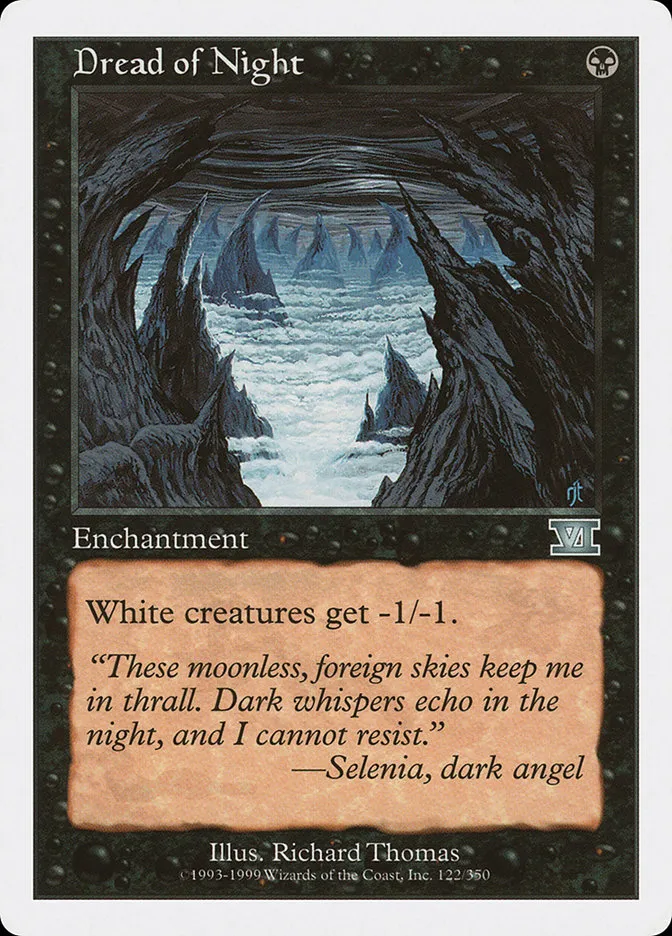 1999 Classic Sixth Edition Dread of Night uncommon #122 uncommon card image