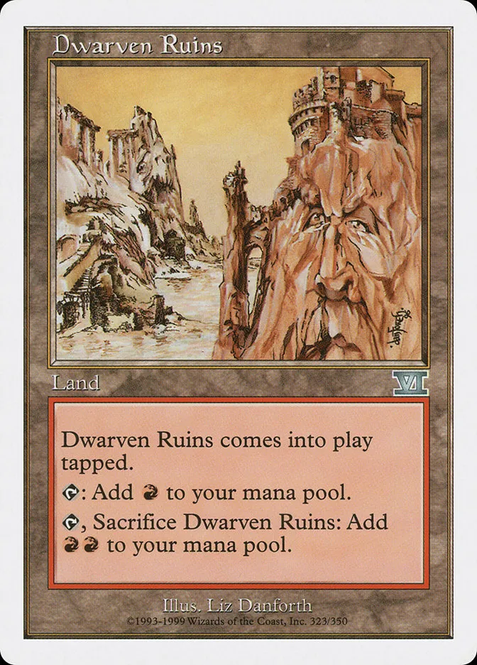 1999 Classic Sixth Edition Dwarven Ruins uncommon #323 uncommon card image