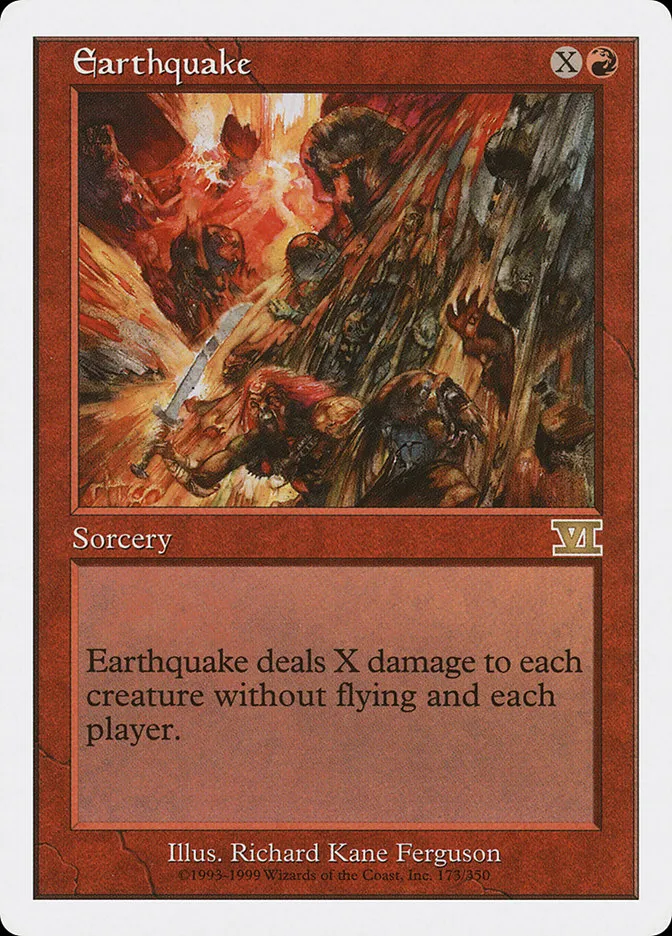 1999 Classic Sixth Edition Earthquake #173 rare card image