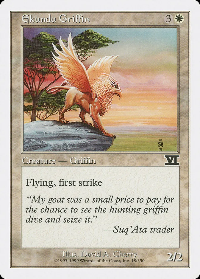 1999 Classic Sixth Edition Ekundu Griffin common #18 common card image